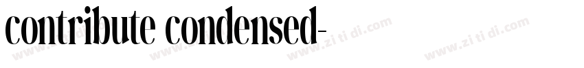 contribute condensed字体转换